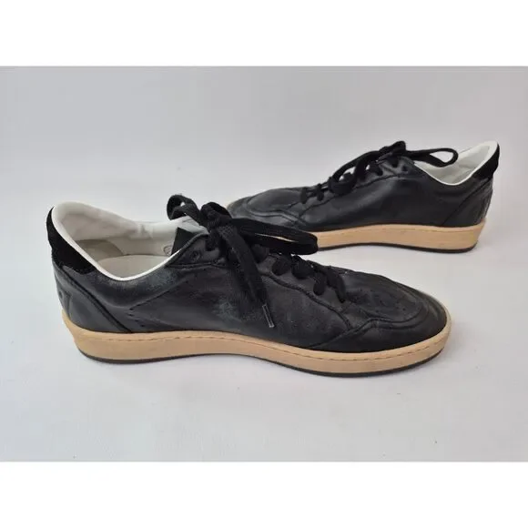 Golden Goose Black Glitter Leather Ball Star Sneakers Size 39